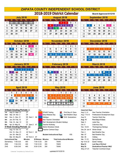 Isd Calendar 2019